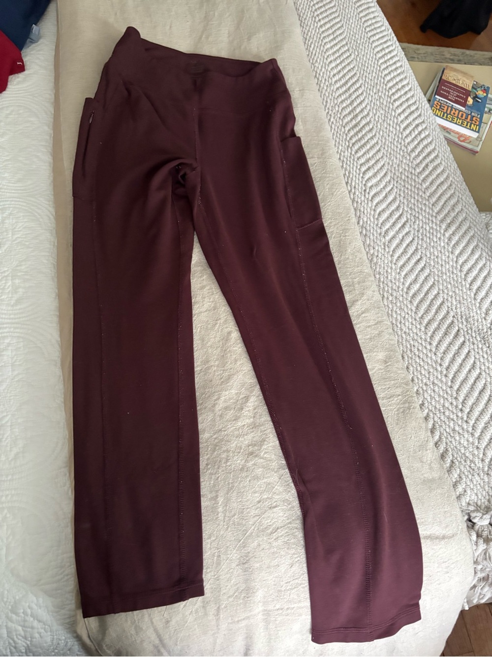 Jaanuu Wide-Leg Pants in Burgundy